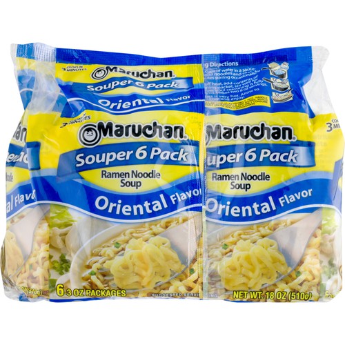 Maruchan Souper 6-Pack Oriental Flavor Ramen Noodle Soup 6-3 oz. Bags