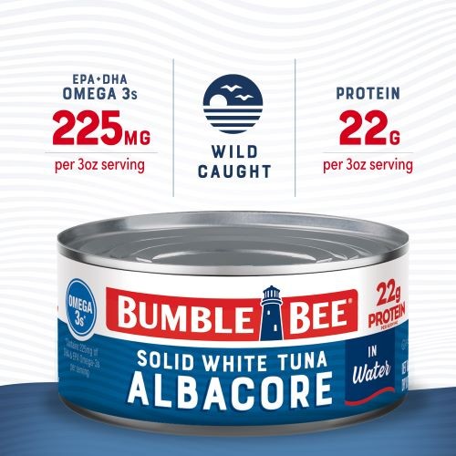 Bumble Bee Solid White Albacore Tuna in Water, 12 oz Can (Pack of 24)