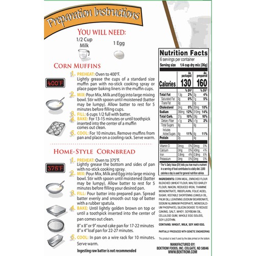 Corn Muffin Mix - Pouches