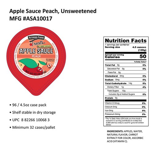 Peach Unsweetened Applesauce