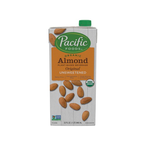 Pacific Foods Organic Unsweetened Almond Original Plant-Based Beverage, 32oz