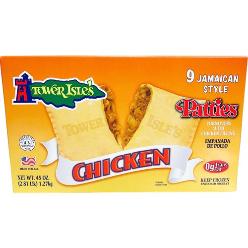 9pk Jamaican Style Chicken Patties Unbaked