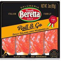 Fratelli Beretta Soppressata Hot And Mozzarella Roll Go 3 Oz Mini 16 3 Oz EPallet