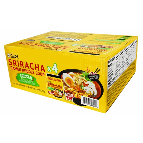 Choi Sriracha Ramen 120g Pouch Chicken, 5 Pack