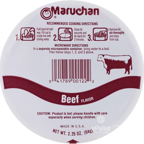 Maruchan Instant Beef Flavor Ramen Noodle Soup 2.25 oz. Cup