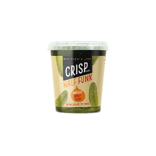 CRISP - Half Funk Half Sour Whole Pickles, 32 fl oz