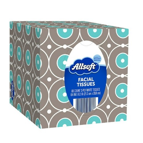 Allsoft Facial Tissue Cube, 80ct/box
