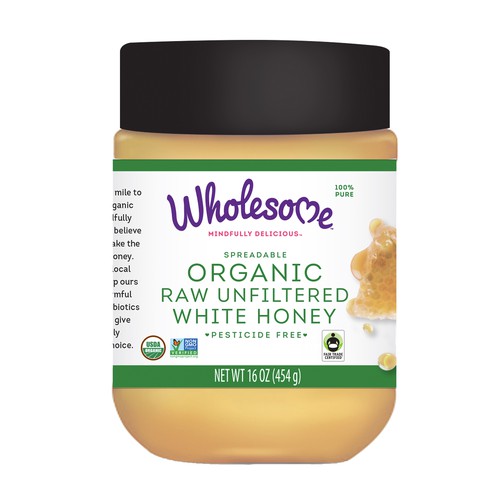 Organic Raw Unfiltered White Honey 6/16 oz