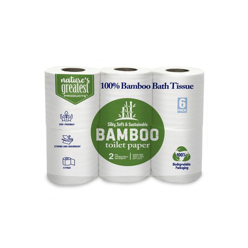 Bamboo Toilet Paper - 2ply - 300 sheets - 6roll