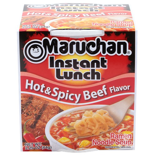 Maruchan Instant Hot & Spicy Beef Flavor Ramen Noodle Soup 2.25 oz. Cup