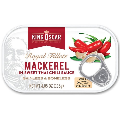 King Oscar Royal Fillets S/B Mackerel Sweet Thai Chili 12/4.05