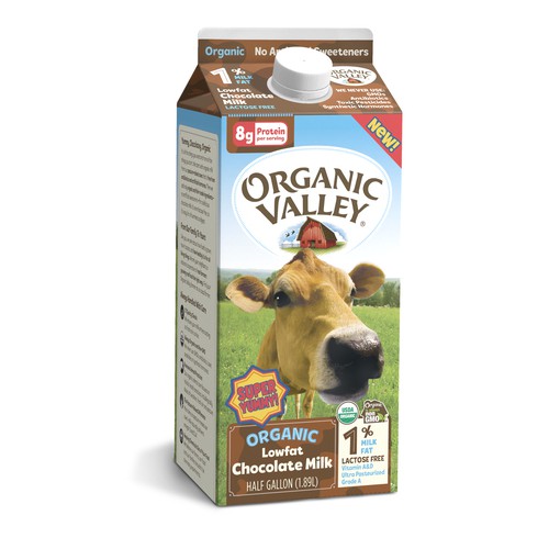 Organic Lactose Free 1% Lowfat Chocolate Milk, Half Gallon