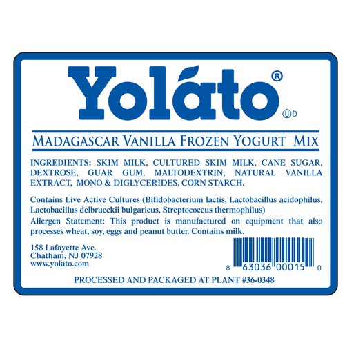 Madagascar Vanilla Frozen Yogurt