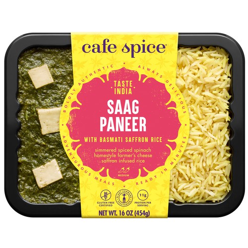 Saag Paneer with Basmati Saffron Rice (Combo)