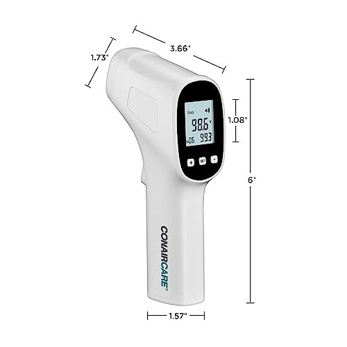 Conair Digital Forehead Thermometer for Adults & Kids, 2pk