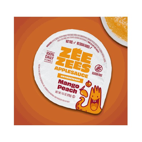 Zee Zees Applesauce Cup, Mango Peach, Unsweetened, 4.5 oz