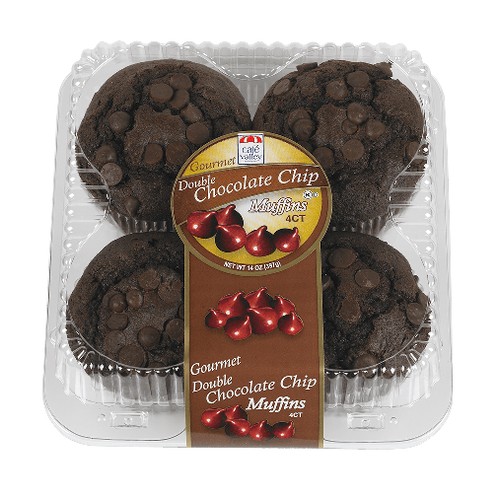 CAFE VALLEY DOUBLE CHOC MUFFIN 4CT