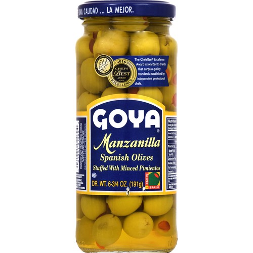 Goya Manzanilla Spanish Olives Stuffed With Minced Pimientos 6.75 oz