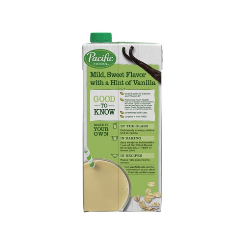 Pacific Foods Organic Oat Vanilla Plant-Based Beverage, 32oz