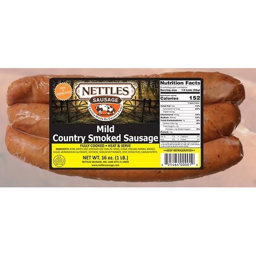 NETTLES MILD COUNTRY SMOKED SAUSAGE