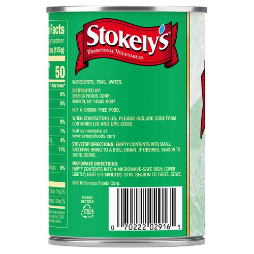 Stokely's Sweet Peas, No Salt Added