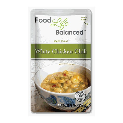 Food Life Balanced White Chicken Chili Shelf Stable 8 oz.