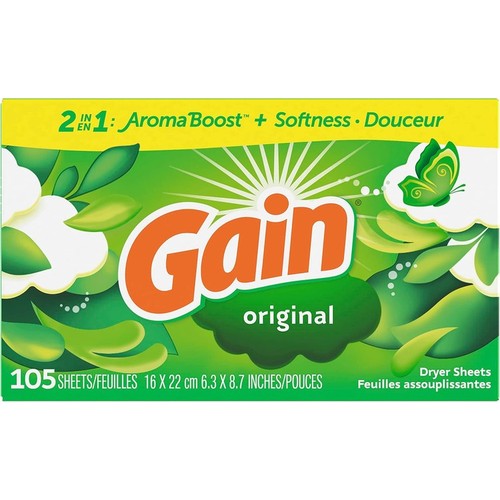 Gain Original Scent Fabric Softener Sheets, 105ct