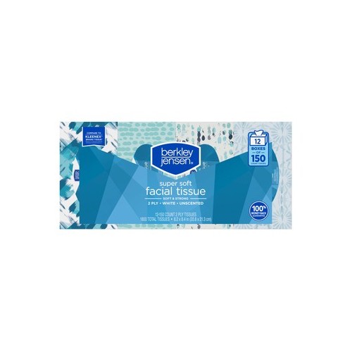 Berkley Jensen 2 Ply Facial Tissue, 150 ct./12 pk.