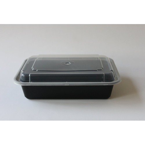 16oz Rectangle Plastic Food Container, Microwavable container, rectangular. Packed 500 containers per case