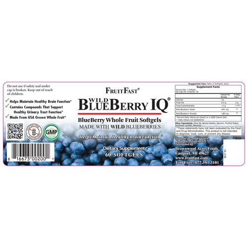 Wild BlueBerry IQ Whole Fruit Softgels