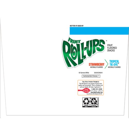Fruit Roll-Ups, Strawberry / Tropical Tie-Dye, 72 ct