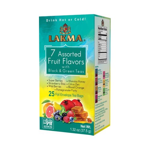 25 Ct 7 Assorted Fruit Flavors
