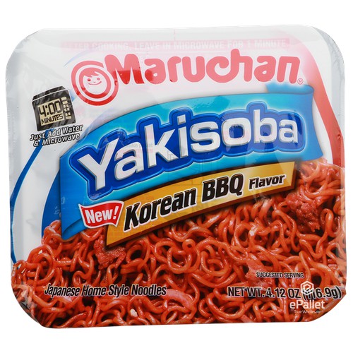 Maruchan Yakisoba Korean BBQ Flavor, 4.12 oz Microwave Bowl