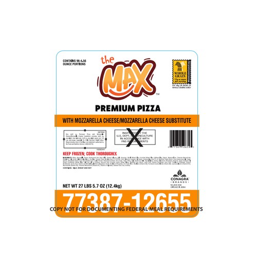 The MAX 4x6 WG Cheese Pizza, 4.56oz, CN