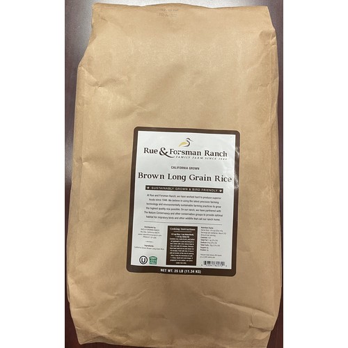 Rue & Forsman Ranch - Sustainably Grown - Brown Long Grain Rice - California Grown