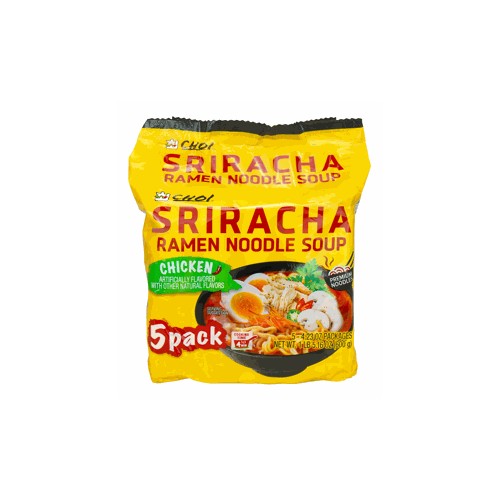 Choi Sriracha Ramen 120g Pouch Chicken, 5 Pack