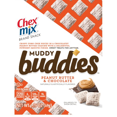 Chex Mix Muddy Buddies Peanut Butter Chocolate 1.75 oz 60 ct