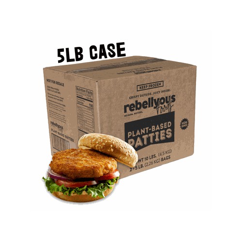 Plant-Based Patties, 5lb Foodservice Case