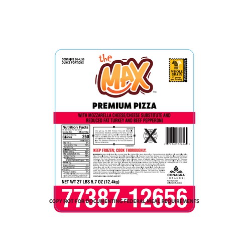 The MAX 4x6 WG Pepperoni Pizza, 4.56oz, CN