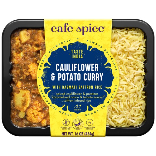 Cauliflower & Potato Curry with Basmati Saffron Rice (Combo)
