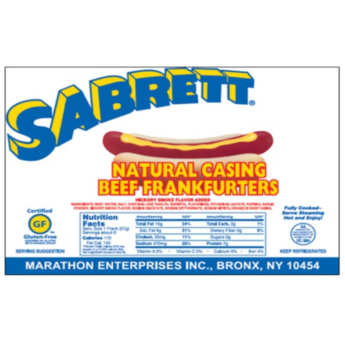 Natural Casing All Beef Franks 5/1