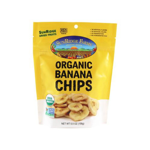 Banana Chips, Sweet Organic NonGMO Verified