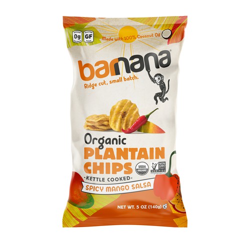 (140g, 6 Pack) Spicy Mango Salsa Plantain Chip