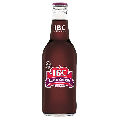 IBC Black Cherry Flavored Soda, 12oz