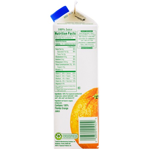 33 Tropicana Orange Juice Nutrition Label Labels Design Ideas 2020