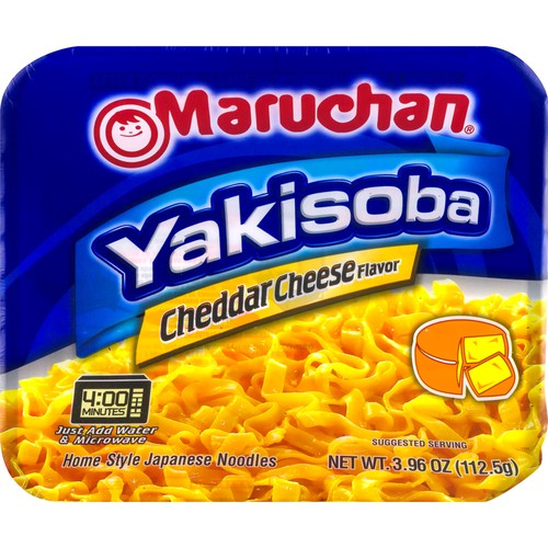 Maruchan Yakisoba Cheddar Cheese Flavor Noodles 3.96 oz. Microwave Bowl