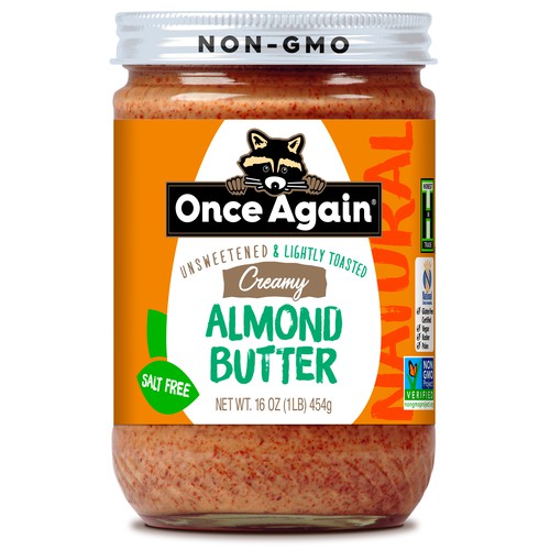 Unsweetened and Salt Free Creamy Lightly Toasted Almond Butter