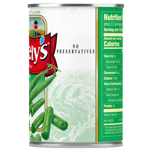 Canned Cut Green Beans - No Salt Added