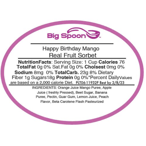 Happy Birthday Super Mango Sorbet Cups