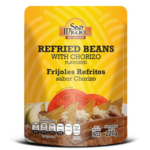 REFRIED BEANS WITH CHORIZO POUCH